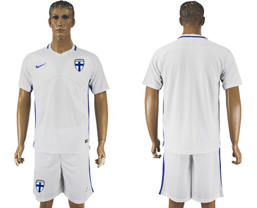 Finland Blank Home Soccer Country Jersey